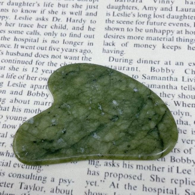 天然水晶/藥王石 刮痧板 適用於臉部按摩, 1個, 藥王石