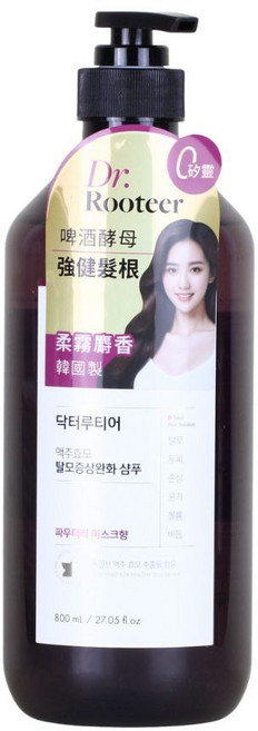 Dr. Rootccr 啤酒酵母 咖啡因髮根蓬鬆洗髮精 800ml, 1件, 啤酒酵母 (柔霧麝香)