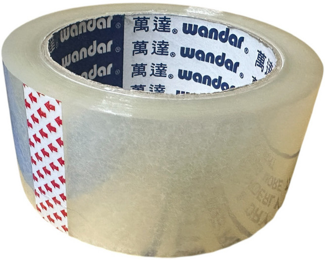 萬達牌 加強黏透明封箱膠帶 48mm*90y 送切台 台灣製造, 120個