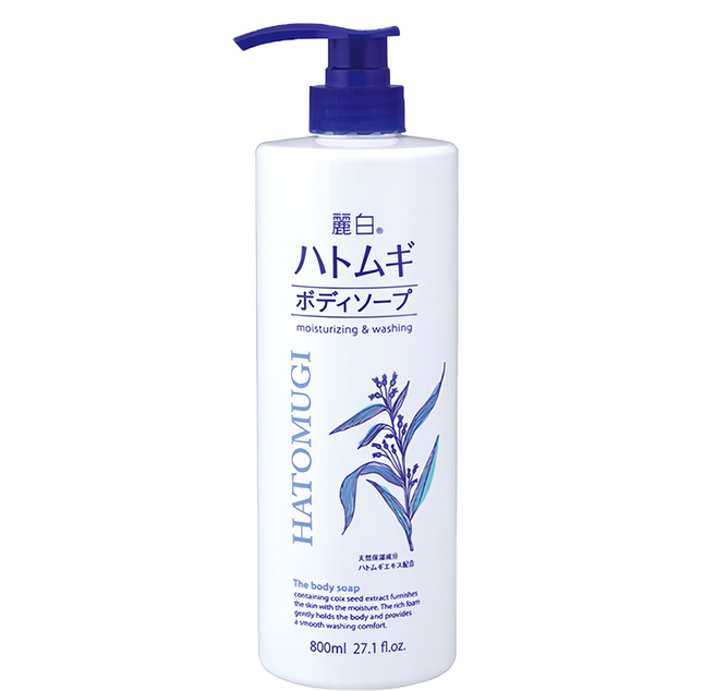 KUMANO 熊野油脂 麗白 薏仁透明感水嫩沐浴乳, 800ml, 1瓶
