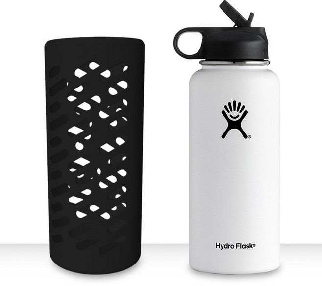 Hydro Flask 32oz 水瓶矽膠保護套, 黑色 32 盎司, 1個