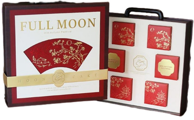 MOON blessed 中秋蛋黃酥禮盒, 團圓明月硬禮盒6粒 - 1套 中秋月餅禮盒, 1套
