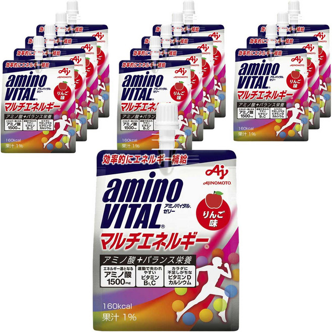 AJINOMOTO 味之素 aminoVITAL Amino Vital 能量果凍飲料 Amino Vital 能量果凍飲料 180g 24 塊, 12個