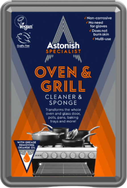 Astonish 烤箱及燒烤爐專用清潔劑及海綿, 250g, 1個
