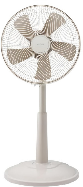Kinyo 5片 循環升降 電風扇 奶茶 45W 旋鈕式 14吋 ACF-013