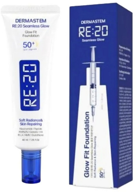 DERMASTEM RE:20 絲滑光感粉底 SPF50+ PA+++, 水光防曬粉底液, 1個