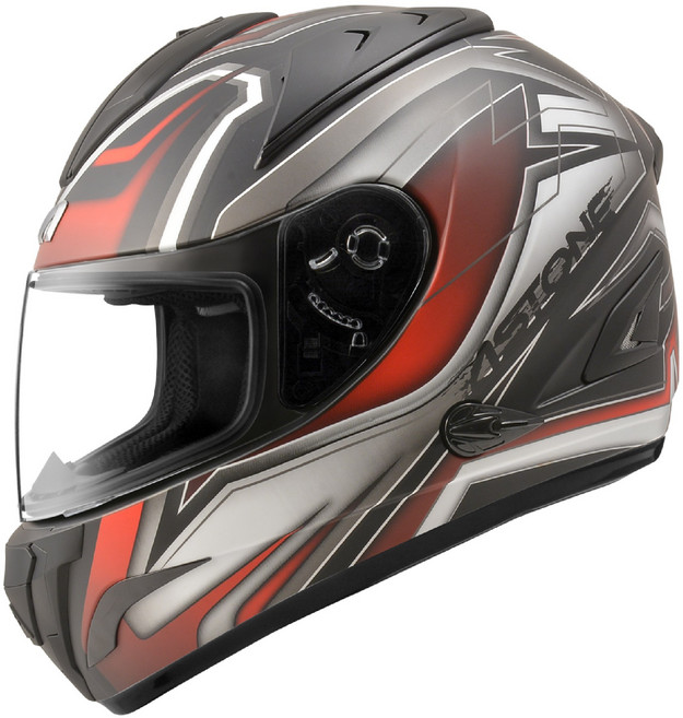 ASTONE GTB600 II66系列 全罩式安全帽, XL, 平黑/紅