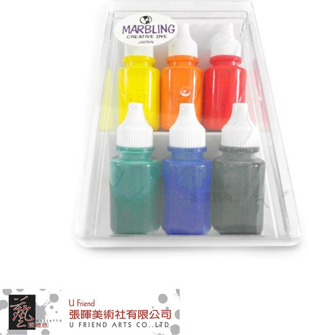 老人牌 彩雲染料 浮水印/浮水畫 6色入