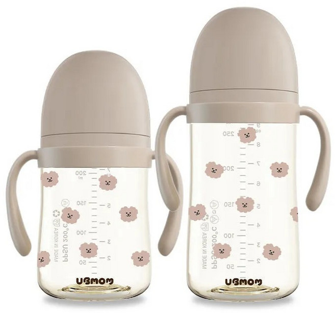 UBMOM PPSU吸管杯 200ML/280ML 期間限定, 可可狗(奶茶), 1個, 200ml