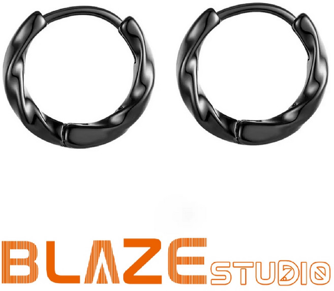 BLAZE 莫比烏斯耳環 鈦鋼醫療鋼 無耳洞可戴