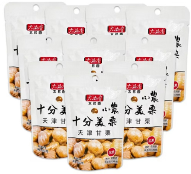 太珍香 蒸享食甘栗仁, 1個, 太珍香十分美栗栗子仁 (一袋10小包)