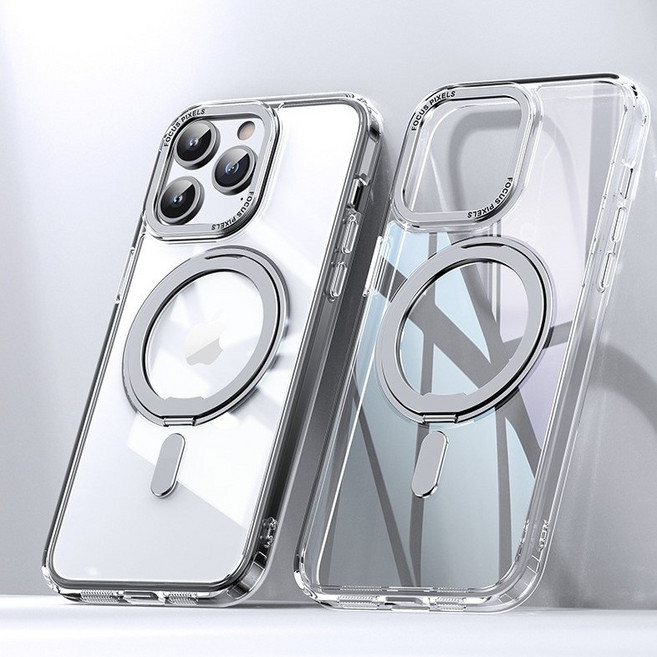QTR 適用於 iPhone 17 系列 360度 磁吸支架防摔手機殼 MagSafe