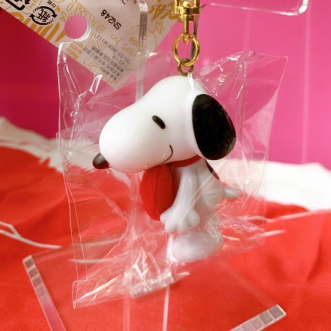 SNOOPY 史努比鑰匙圈 飛行員衝浪史努比 包包掛飾 登山扣 情侶掛飾, 愛心史努比, 1個