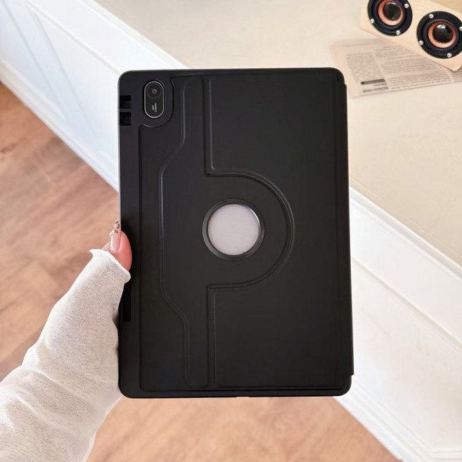 適用 iPad 旋轉支架平板保護套, K99-黑色, 1個