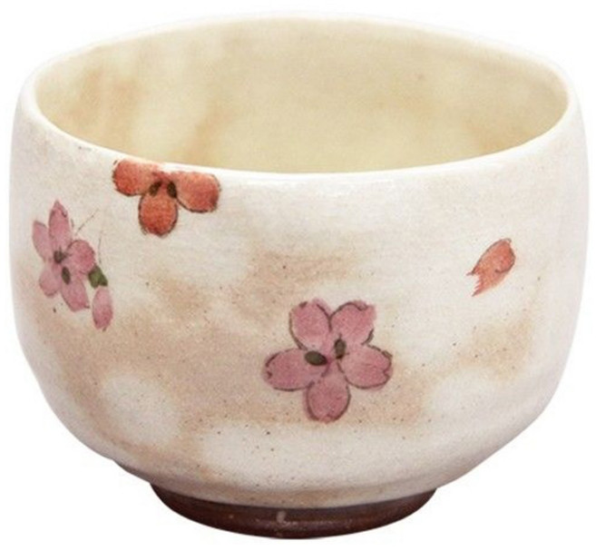 Aika 藍花 櫻花花蕾抹茶陶瓷碗, 1個, 粉紅色