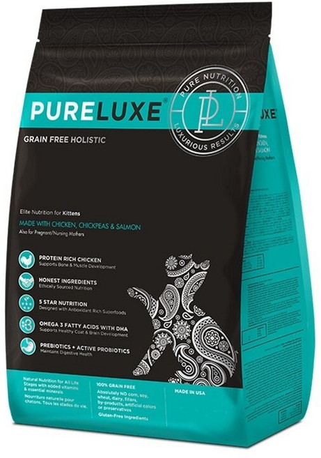 PURELUXER 純華 無穀主食貓乾糧 11LB, 1個, 鮮雞幼貓,宅配限20公斤(過重運費另計)