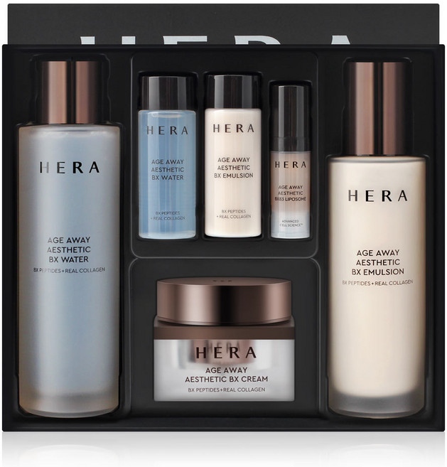 헤라 헤라 에이지 어웨이 에스테틱 3종 세트 주름 수분 보습 여성 스킨로션 생일 추석 선물 세트, 1개
