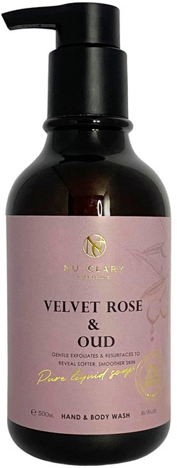 NU:CLARY 天鵝絨玫瑰沉香沐浴露 奢華香氛溫和保濕 台灣製造, 1個, 500ml