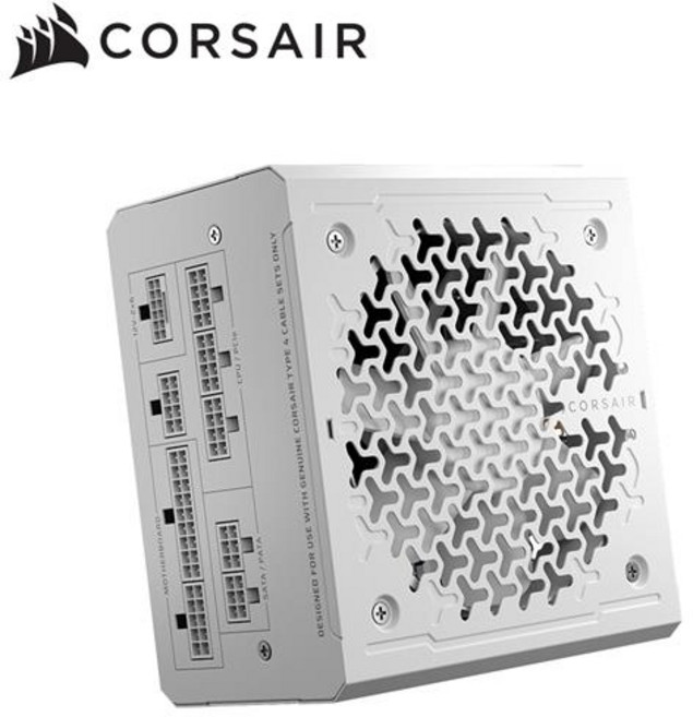海盜船Corsair RM1000e 1000W ATX3.1 金牌全模組化電源供應器 (白), 1個