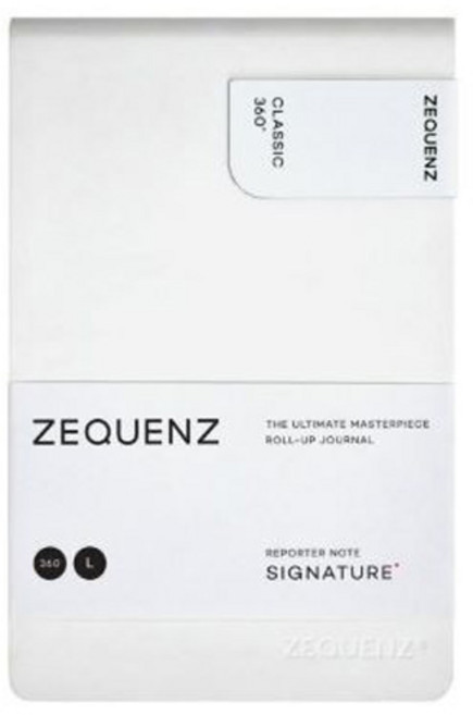 ZEQUENZ Time Value 360 方格輕薄報告筆記本 A6 L 100張入, 1個, 白色