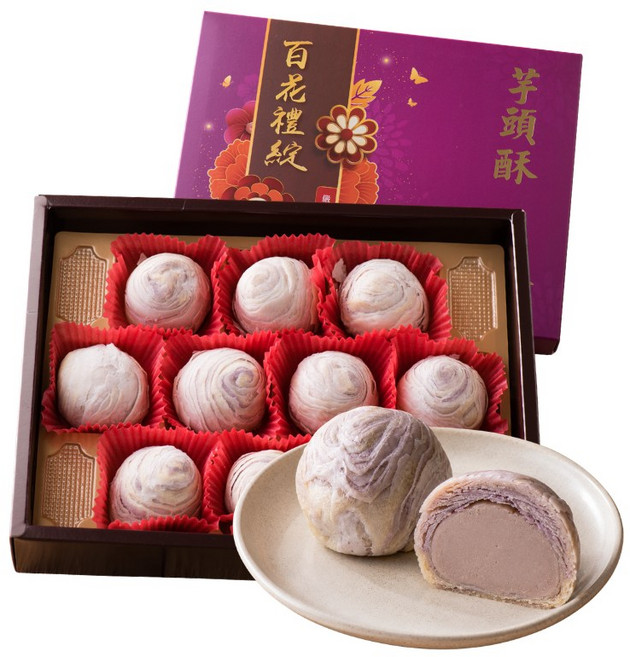 太陽堂 芋頭酥 百花禮綻 禮盒 10入, 1個