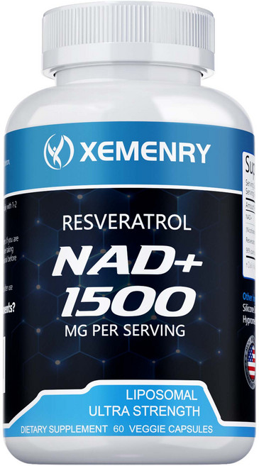 XEMENRY 輔酶NAD+ 1500mg 白藜蘆醇 膠囊, 60組