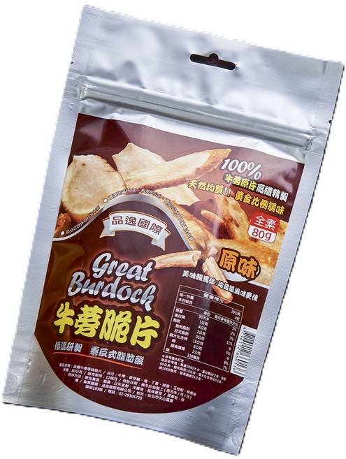品逸國際品纖食光 台灣製造 黃金牛蒡脆片-原味, 80g, 1個