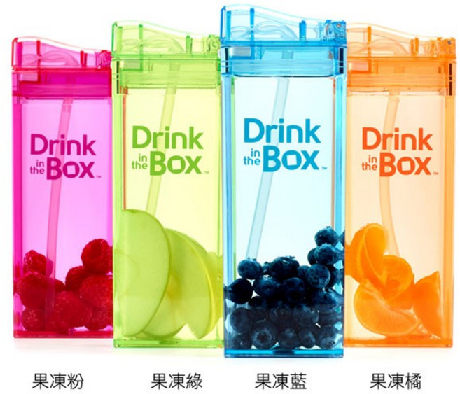 Drink in the BOX Tritan兒童運動吸管杯(大), 果凍橘, 1個