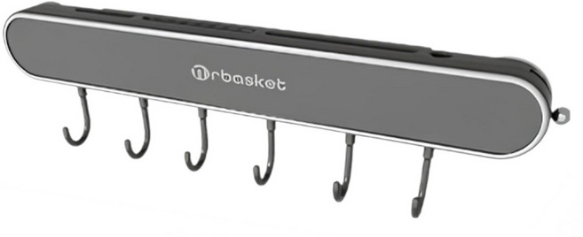 Drbasket 吸盤式多功能刀具收納架 廚房壁掛刀架 槍灰色 附移動掛勾, 吸盤刀架【槍灰】, 1個