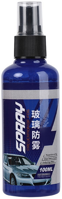 玻璃防雨除霧噴霧 汽車玻璃適用 汽車保養 機車適用, 1個, 100ml