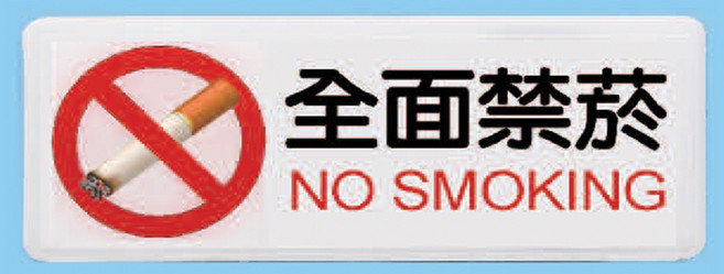 全面禁菸標示牌 AS-110 12x30cm 標語牌 標誌牌 警示牌 指示牌, 1個