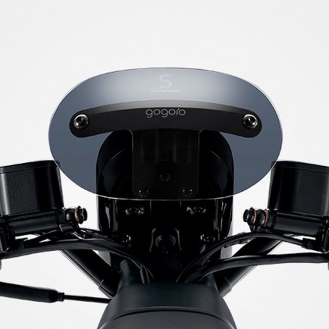 gogoro S PERFORMANCE 風鏡, 1個, S3原廠風鏡貼(半遮),髮絲紋(銀字), 髮絲紋(銀字)