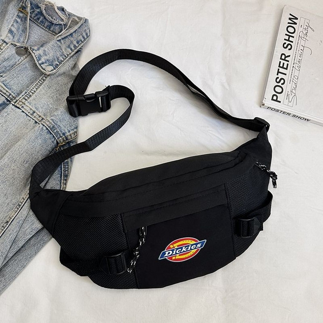 Dickies 工裝運動休閒胸包 斜挎包, 黑色, 1個