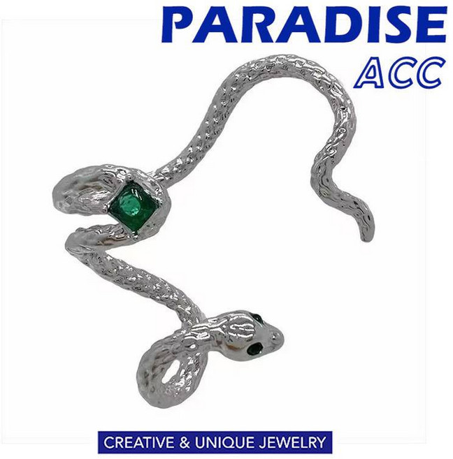 PARADISE 小眾設計感蛇型耳掛,高級感無耳洞耳環耳骨夾,小蛇耳飾