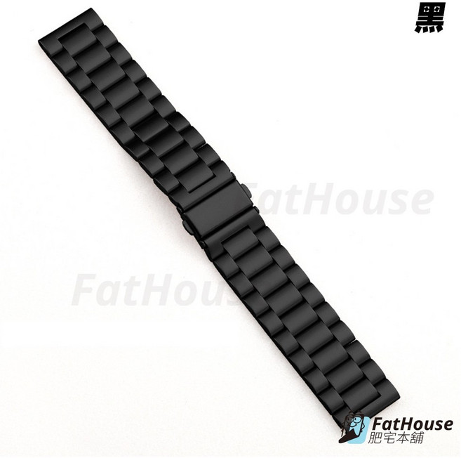Garmin Forerunner 不鏽鋼錶帶, 1個, 黑色,22mm