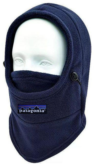 Patagonia 冬季保暖抓絨頭套面罩脖套 騎行登山滑雪裝備男女, 藏青面罩款, 1個