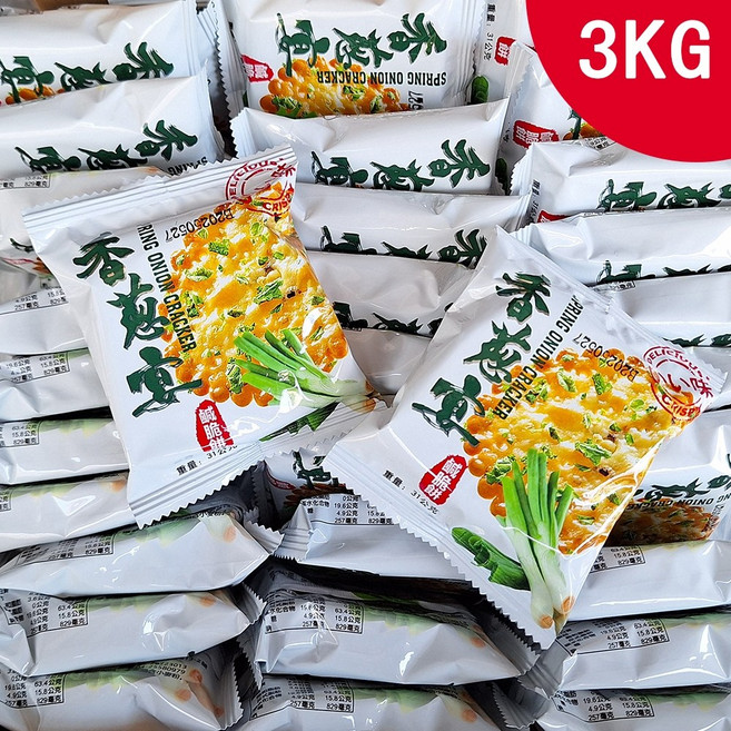 香蔥宴鹹脆餅 量販包3000公克, 1個, 3kg