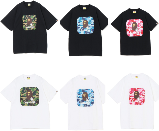 베이프 반팔티 카모 티셔츠 반팔 HU3514 6색상