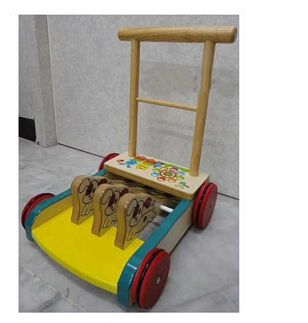恩寶 學步車 加重輪 防滑防倒退 ST安全 台灣製, 1個, 木助步車(超取限1台), 如圖