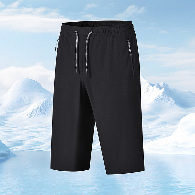 休閒褲男款夏季褲子輕奢潮流運動褲夏天薄款男褲薄款褲子美式七分褲休閒寬鬆速乾褲男男夏季褲子亞麻褲男休閒褲男款闊腿褲舒適透氣格子褲A2601休閑褲