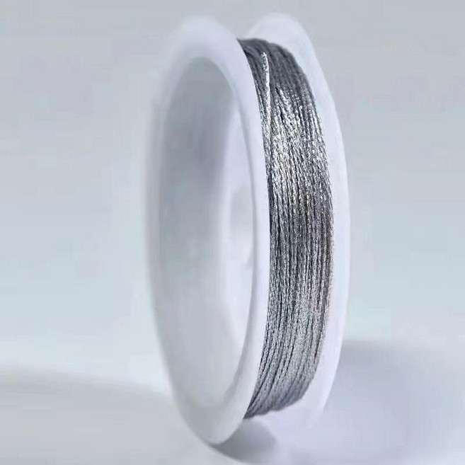 金線編織金絲號線配件線金銀股線配件手鍊編織金絲 副廠產品, 1個, 銀線9股小卷約10m, 銀線, 9股小卷
