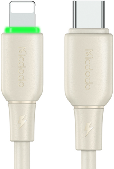 CEYYR 液態矽膠 C to Lightning 充電線 順滑不打結 資料線, 白色 Type - C to Lightning, 1個