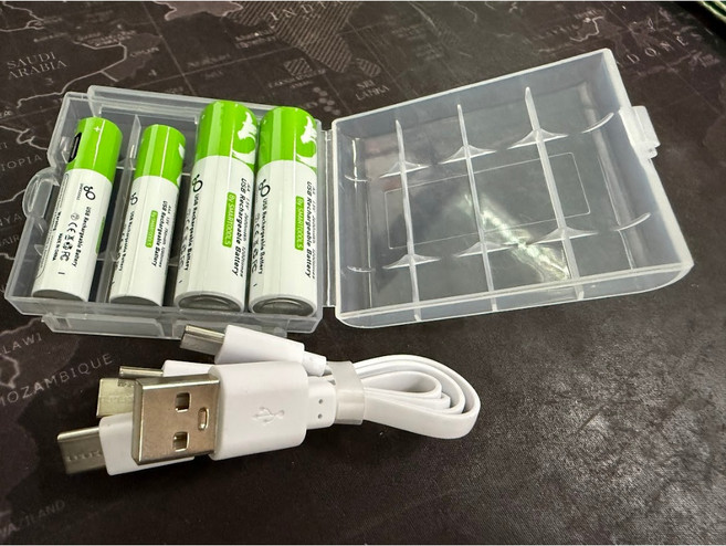 SMARTOOLS TYPE-C 充電鋰電池 三號 四號 3號 4號 3.7v, 1個, 3號2顆+4號2顆(裝收納盒,含一對四), 4個裝