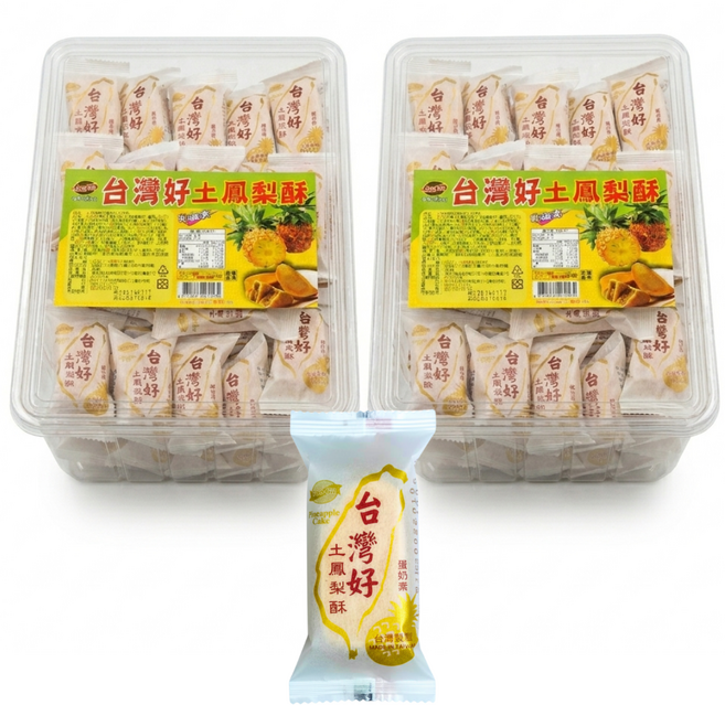 葡軒 台灣好 【土鳳梨酥】 台灣造型 【80個~85個】, 3kg, 2箱