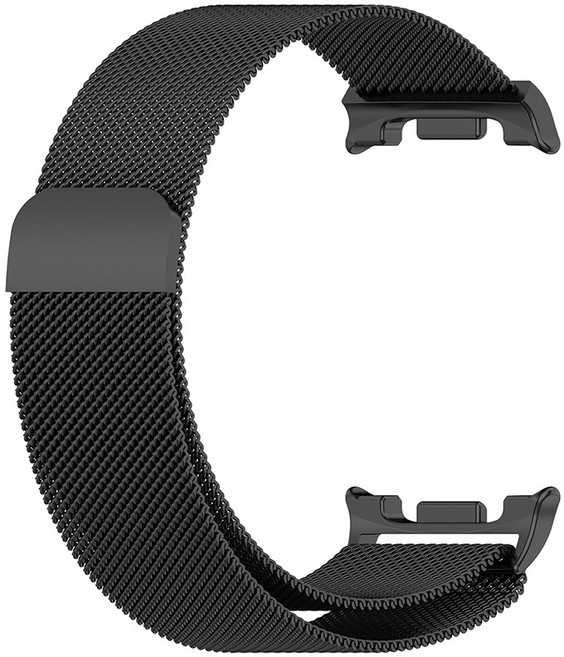 適用於 三星 Galaxy Watch 8 Classic 替換錶帶 金屬米蘭錶帶 磁吸式, 黑色, 1個