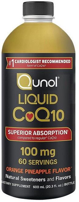 Qunol 輔酶Q10 100毫克 柳橙鳳梨風味, 1個