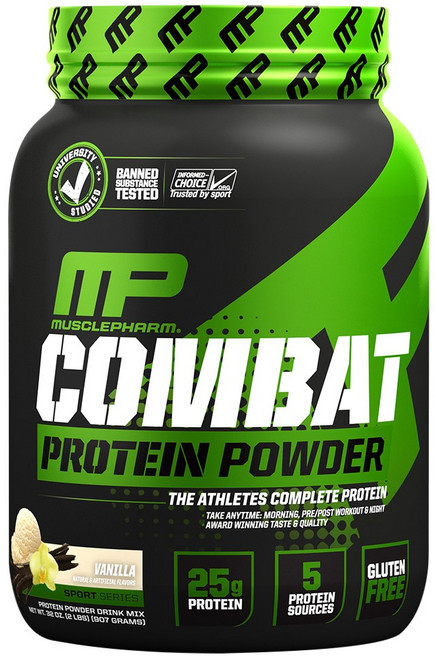 MUSCLEPHARM Combat 蛋白粉 香草口味, 香草, 1個, 907克