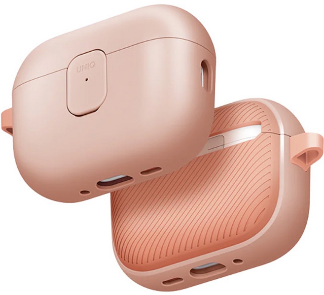 UNIQ Clyde Airpods Pro3 3代 卡扣式雙料保護套 耳機保護殼 附登山扣, Airpods Pro3-粉+玫粉, 1個