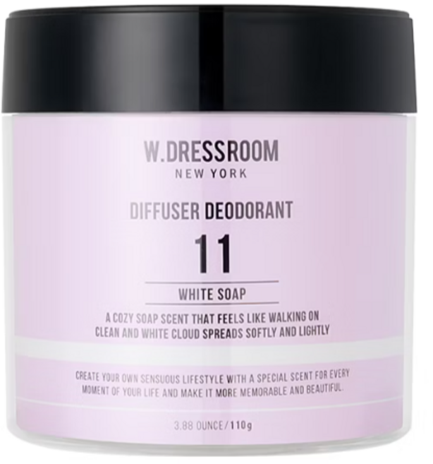 W.DRESSROOM 室內芳香劑-No.11 白色香皂 110g, 1個, 110L