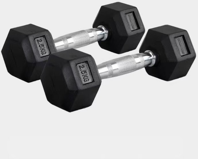 六角電鍍啞鈴 10KG 一對, 2個, 2.5kg